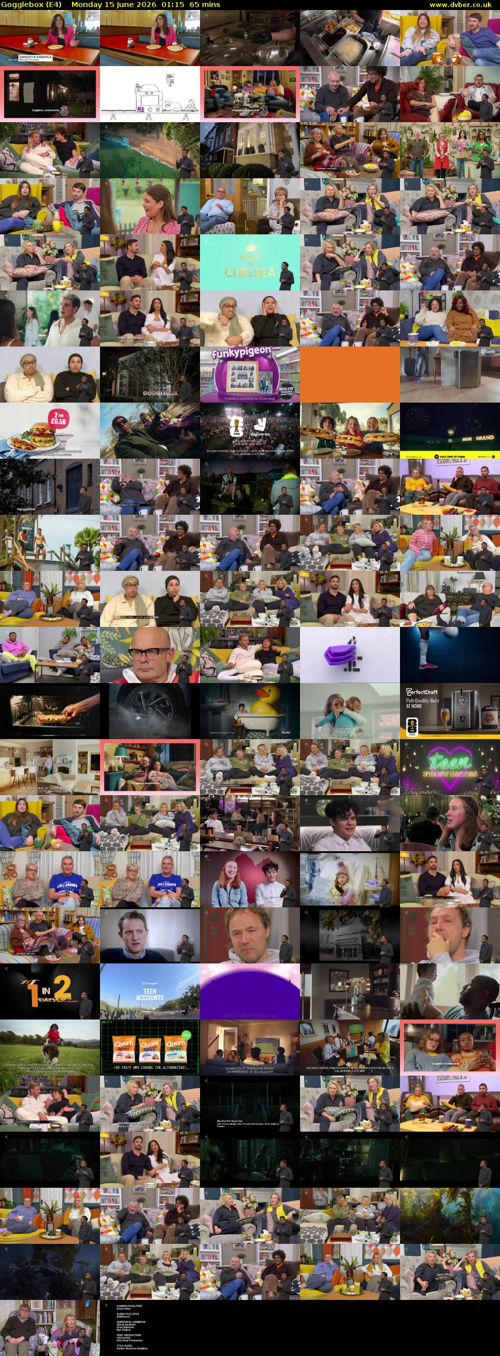 Gogglebox (E4) Monday 15 June 2026 01:15 - 02:20