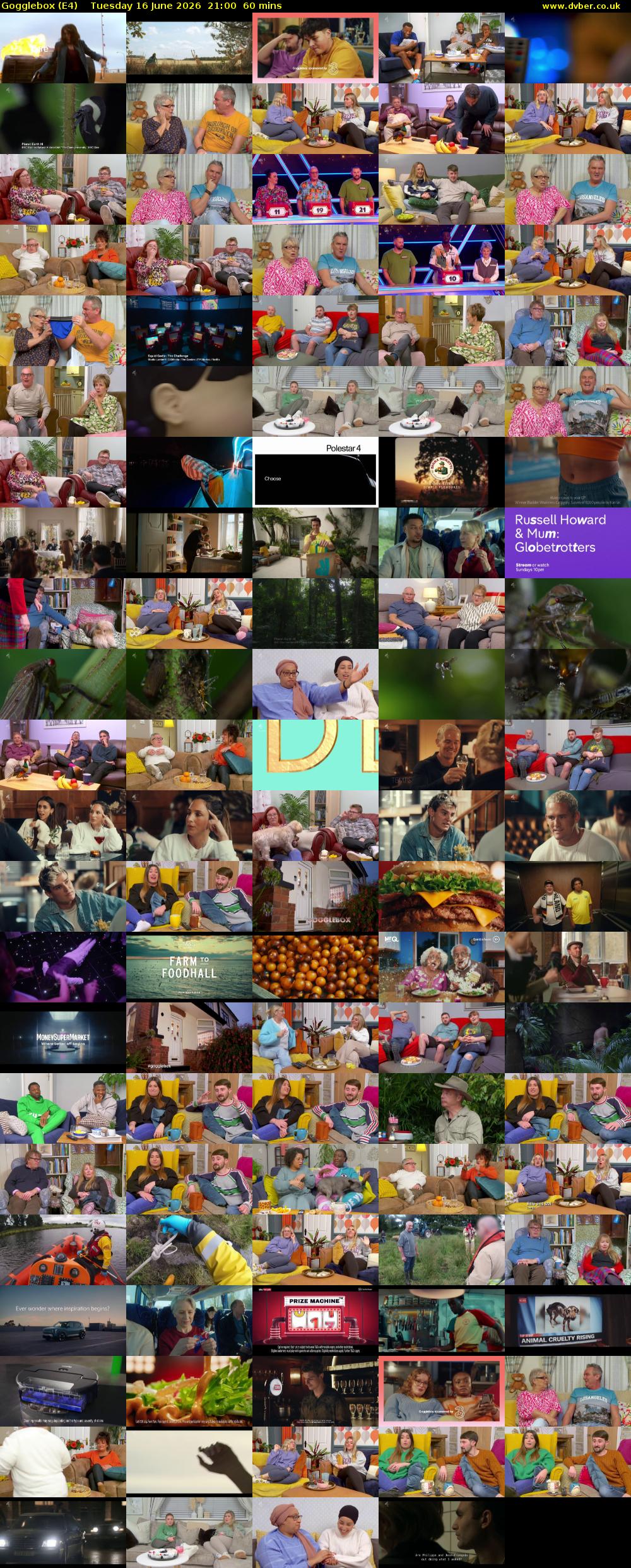 Gogglebox (E4) Tuesday 16 June 2026 21:00 - 22:00