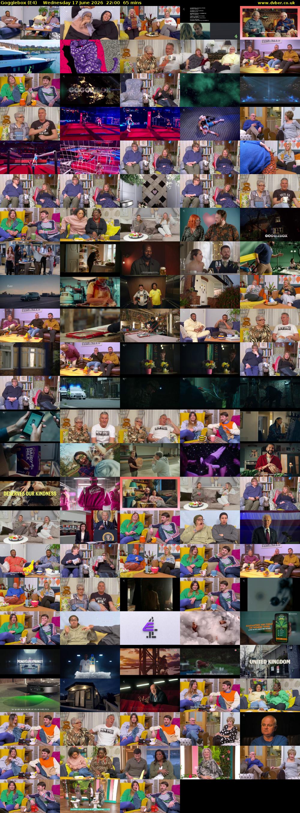 Gogglebox (E4) Wednesday 17 June 2026 22:00 - 23:05