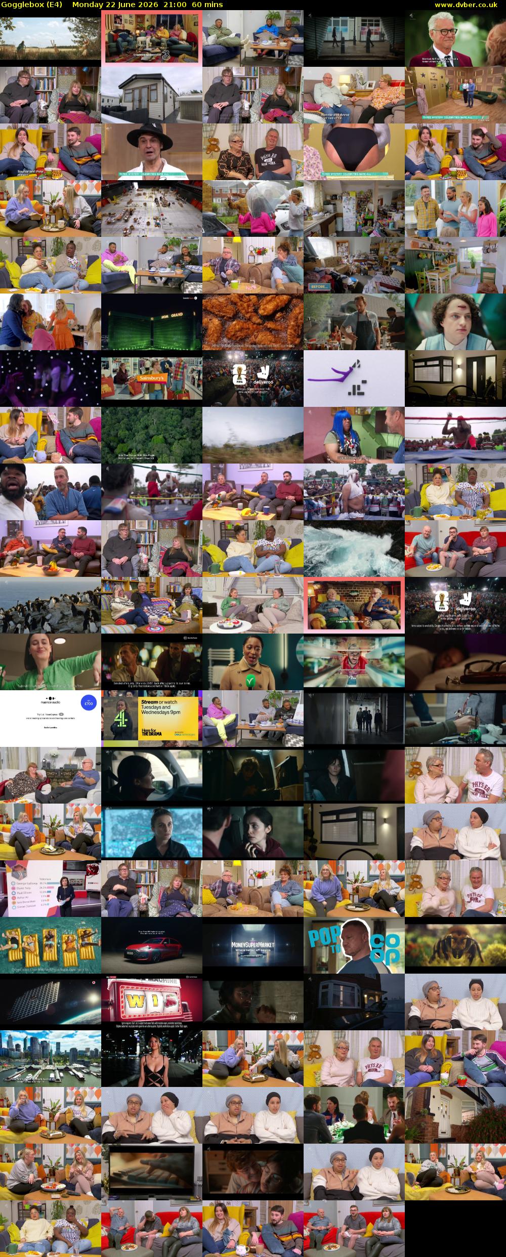 Gogglebox (E4) Monday 22 June 2026 21:00 - 22:00