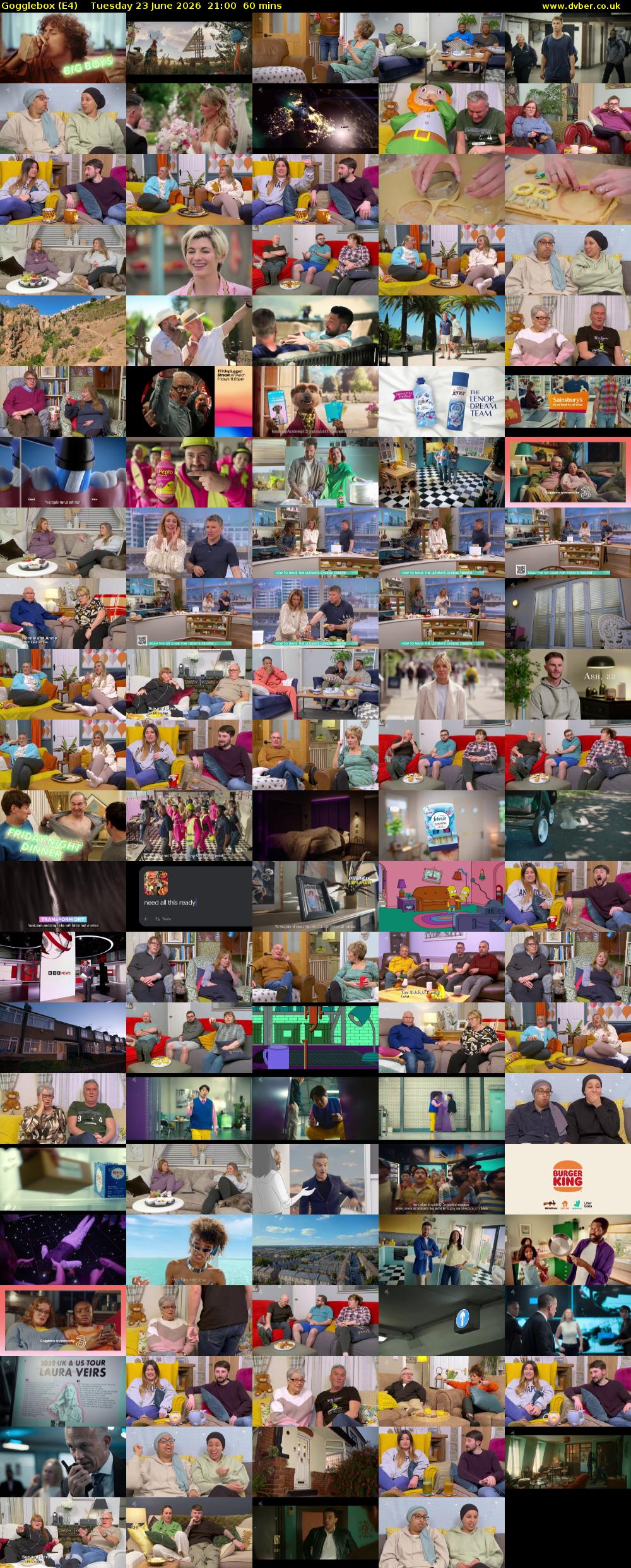Gogglebox (E4) Tuesday 23 June 2026 21:00 - 22:00