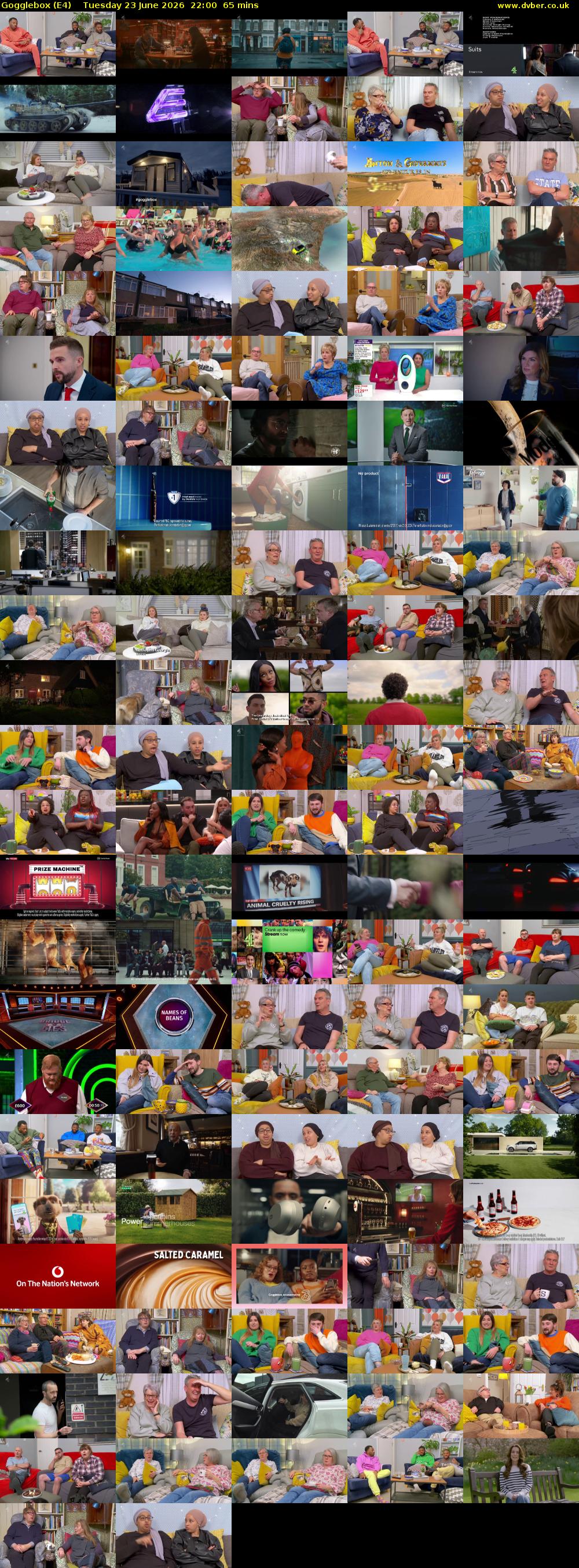Gogglebox (E4) Tuesday 23 June 2026 22:00 - 23:05
