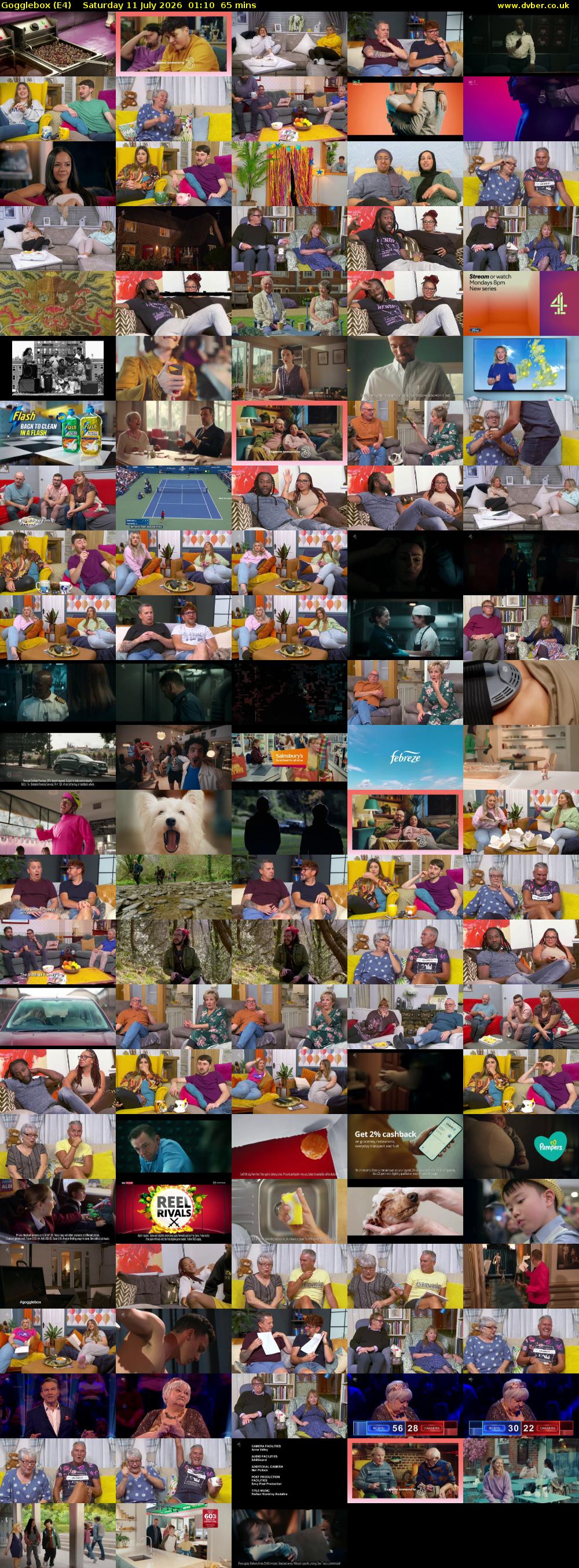 Gogglebox (E4) Saturday 11 July 2026 01:10 - 02:15