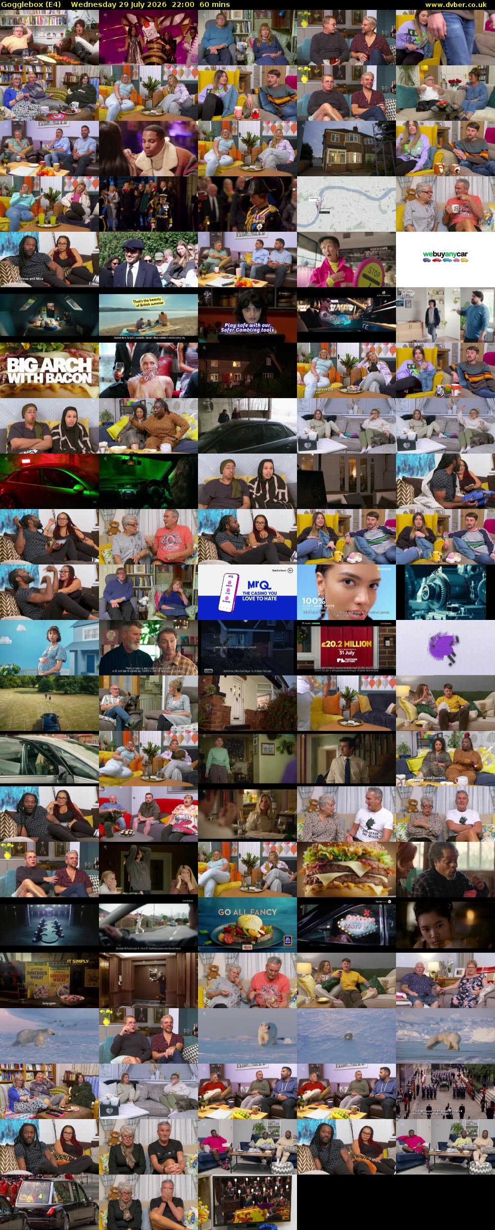 Gogglebox (E4) Wednesday 29 July 2026 22:00 - 23:00