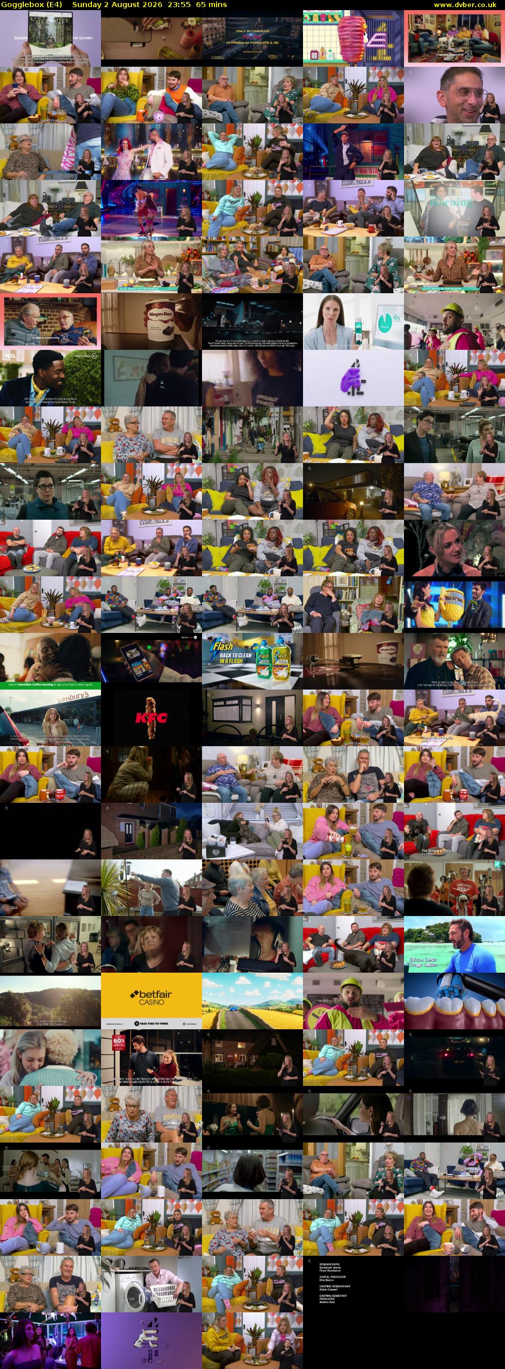 Gogglebox (E4) Sunday 2 August 2026 23:55 - 01:00