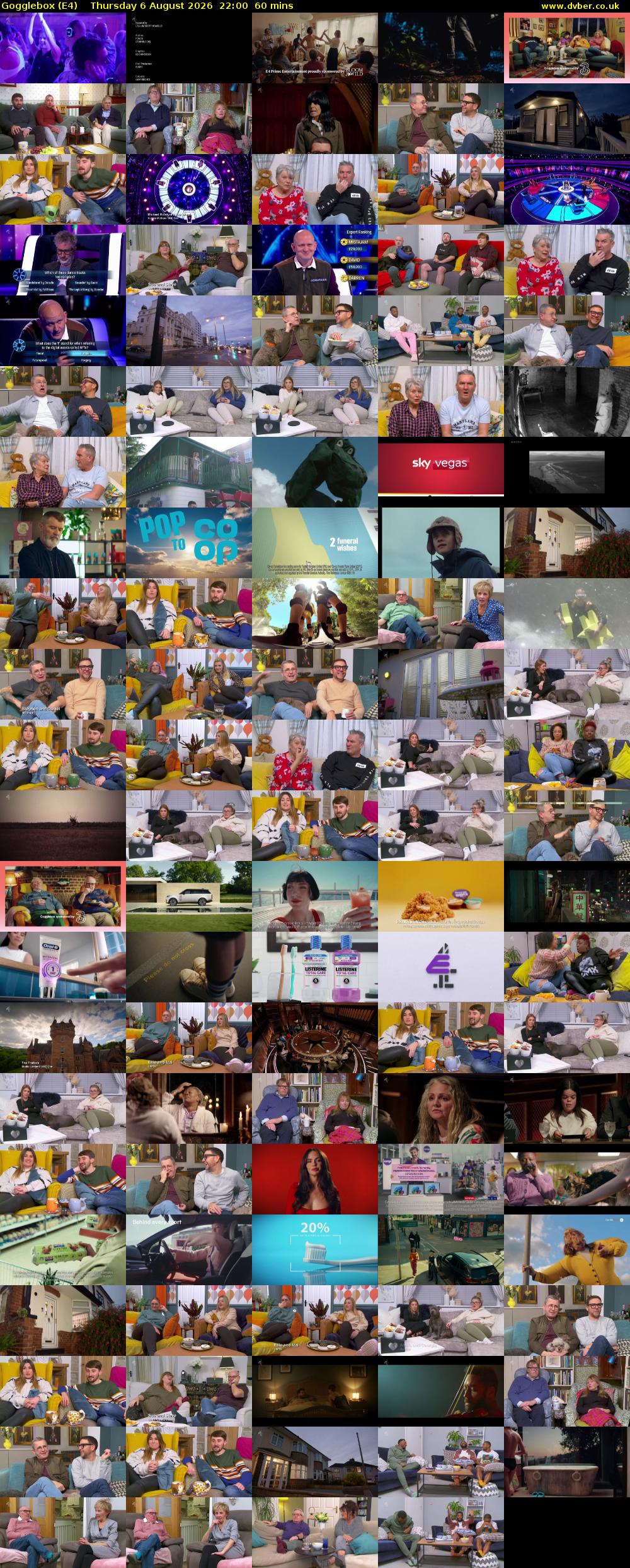 Gogglebox (E4) Thursday 6 August 2026 22:00 - 23:00