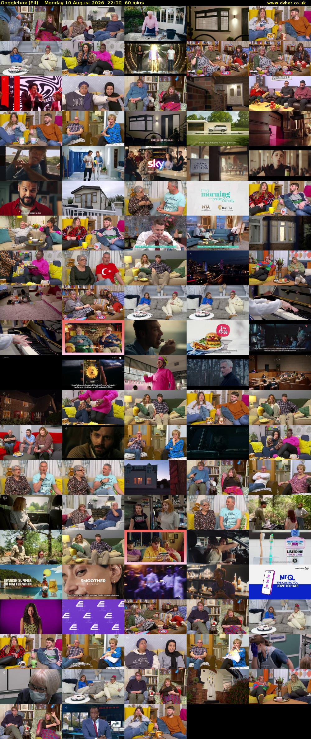 Gogglebox (E4) Monday 10 August 2026 22:00 - 23:00