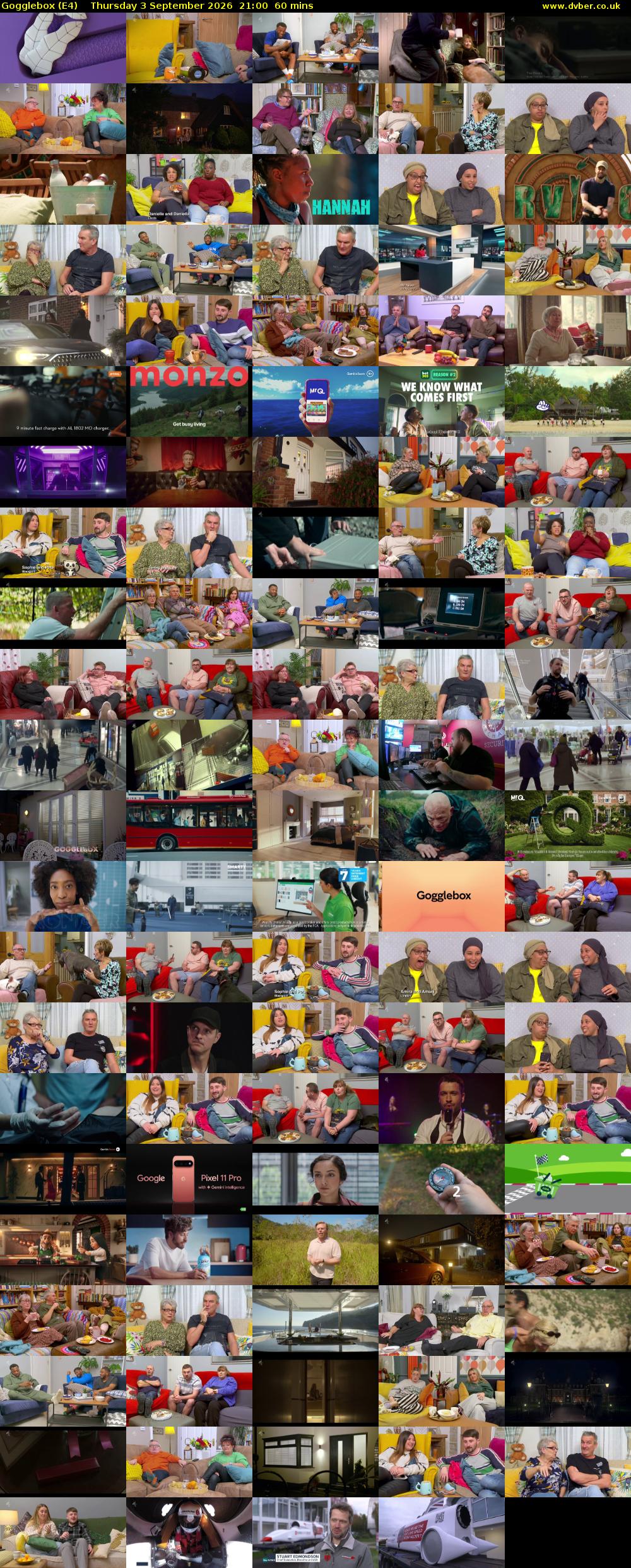 Gogglebox (E4) Thursday 3 September 2026 21:00 - 22:00