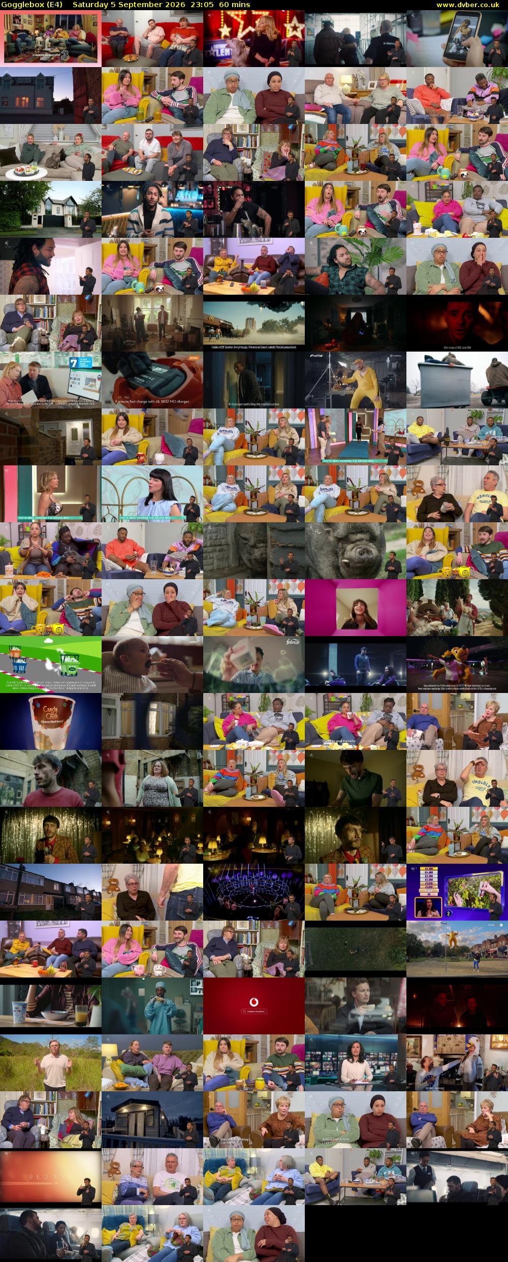 Gogglebox (E4) Saturday 5 September 2026 23:05 - 00:05