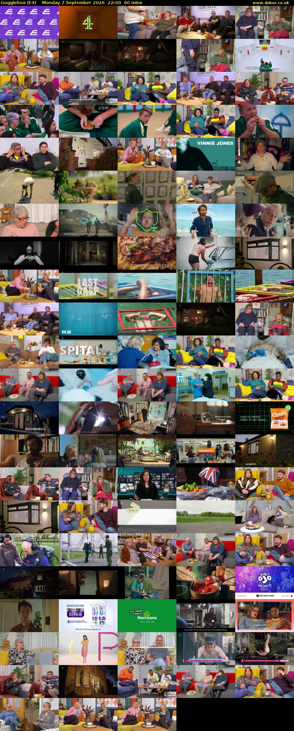 Gogglebox (E4) Monday 7 September 2026 22:00 - 23:00