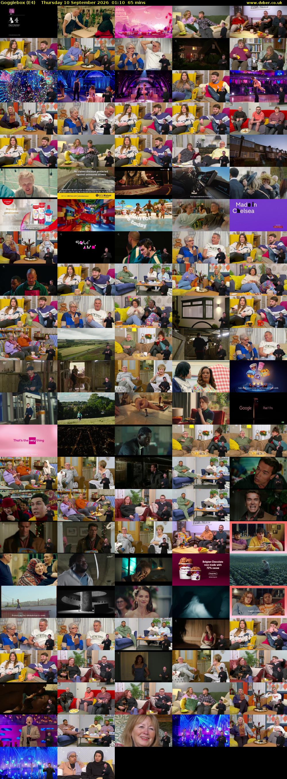 Gogglebox (E4) Thursday 10 September 2026 01:10 - 02:15