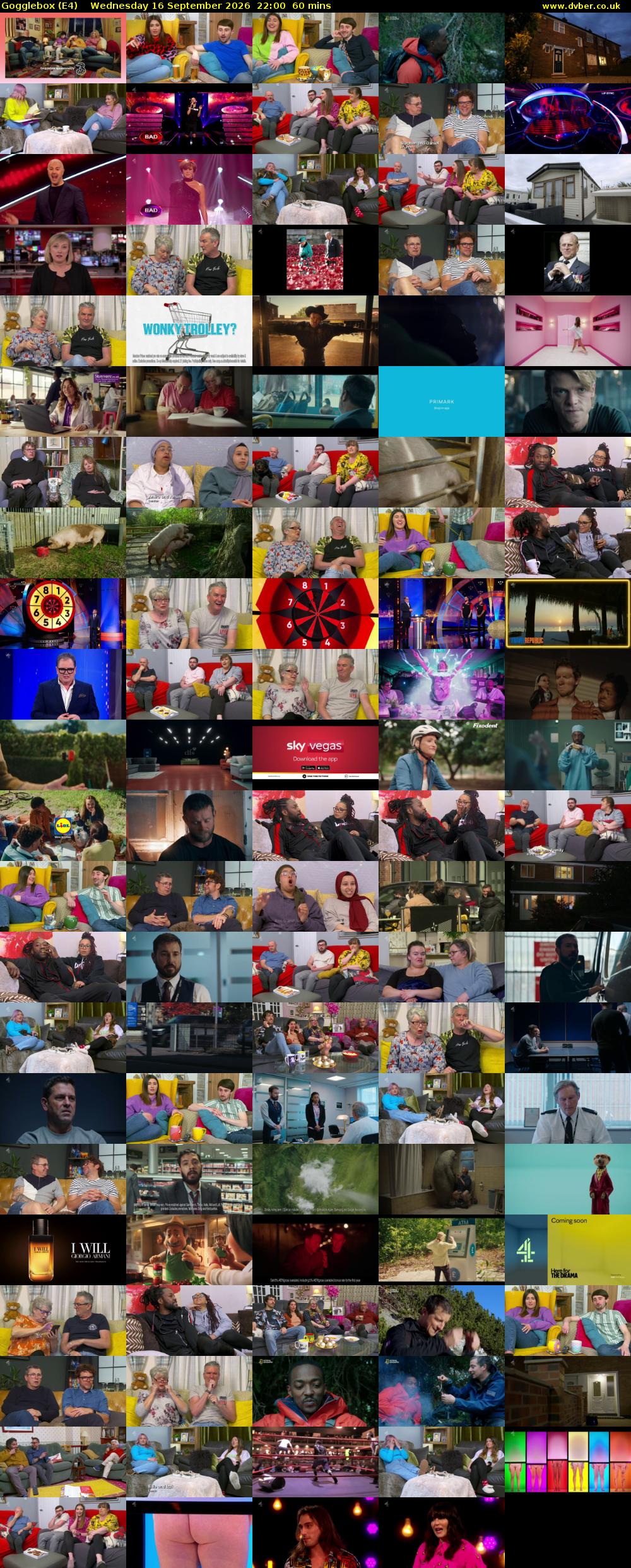Gogglebox (E4) Wednesday 16 September 2026 22:00 - 23:00