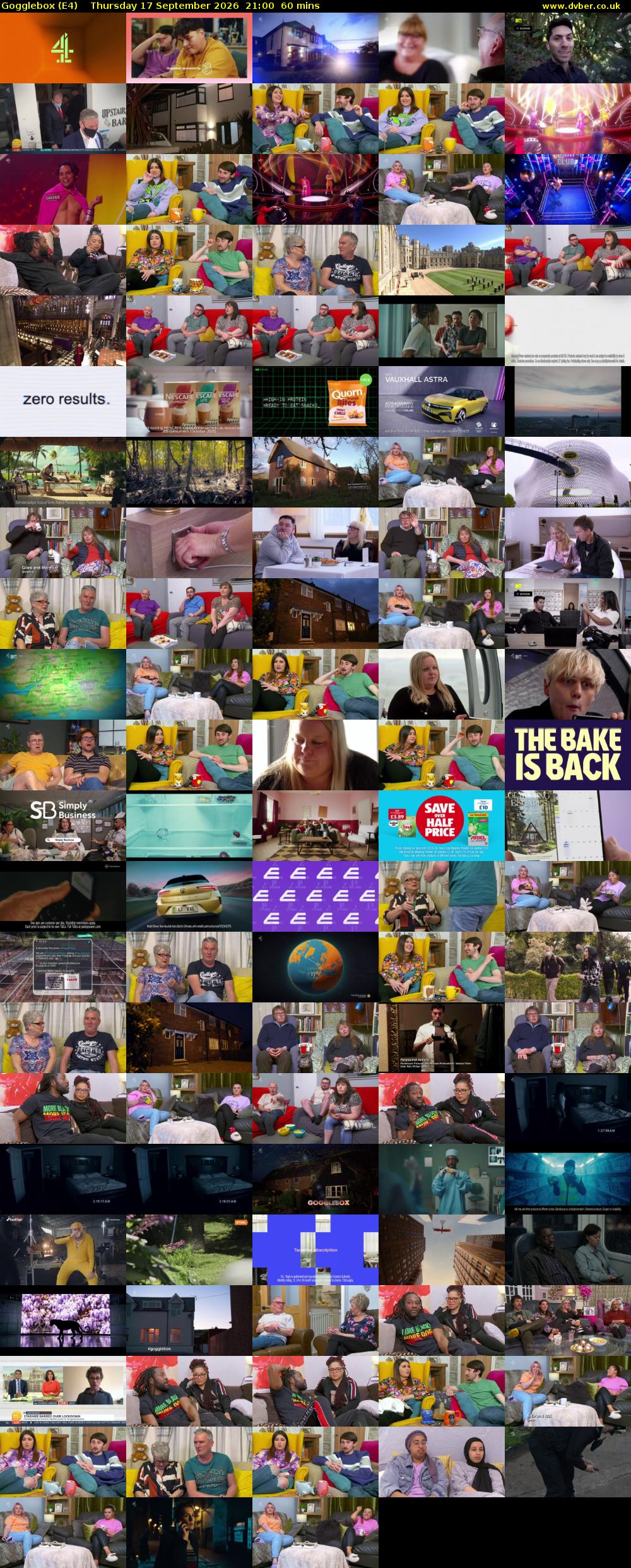 Gogglebox (E4) Thursday 17 September 2026 21:00 - 22:00