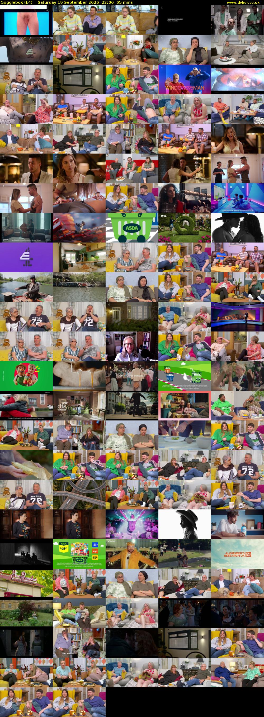 Gogglebox (E4) Saturday 19 September 2026 22:00 - 23:05