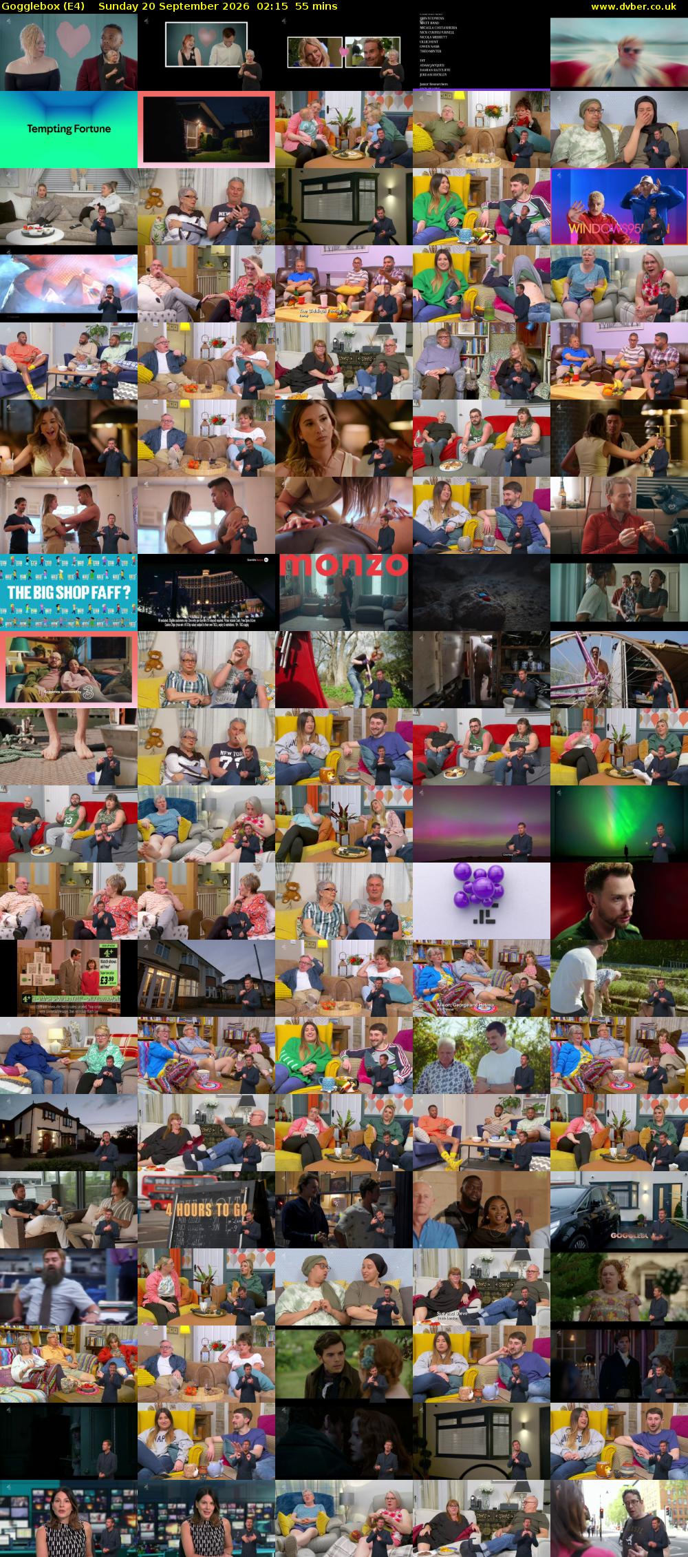 Gogglebox (E4) Sunday 20 September 2026 02:15 - 03:10