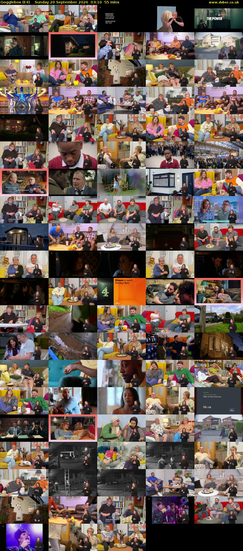Gogglebox (E4) Sunday 20 September 2026 03:10 - 04:05