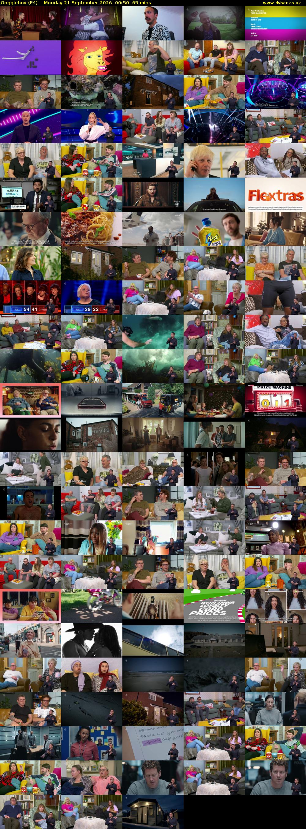 Gogglebox (E4) Monday 21 September 2026 00:50 - 01:55
