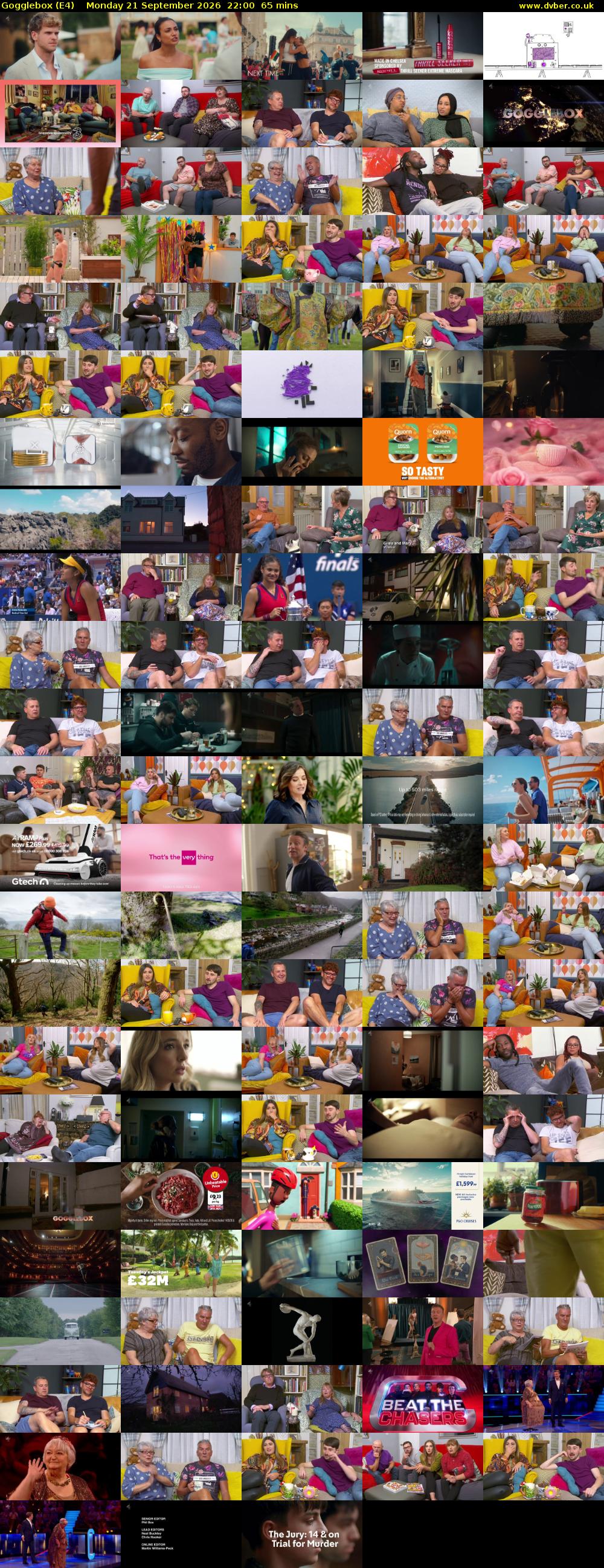 Gogglebox (E4) Monday 21 September 2026 22:00 - 23:05