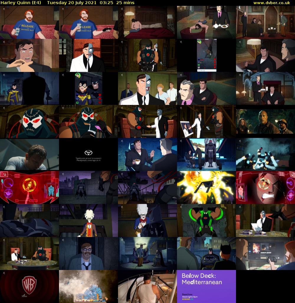 Harley Quinn (E4) Tuesday 20 July 2021 03:25 - 03:50
