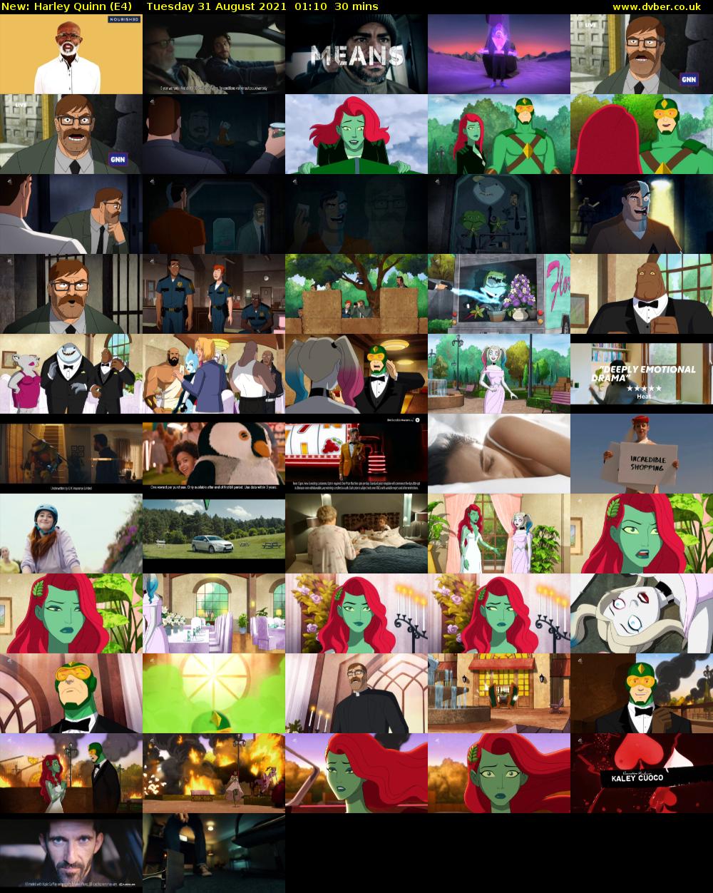 Harley Quinn (E4) Tuesday 31 August 2021 01:10 - 01:40