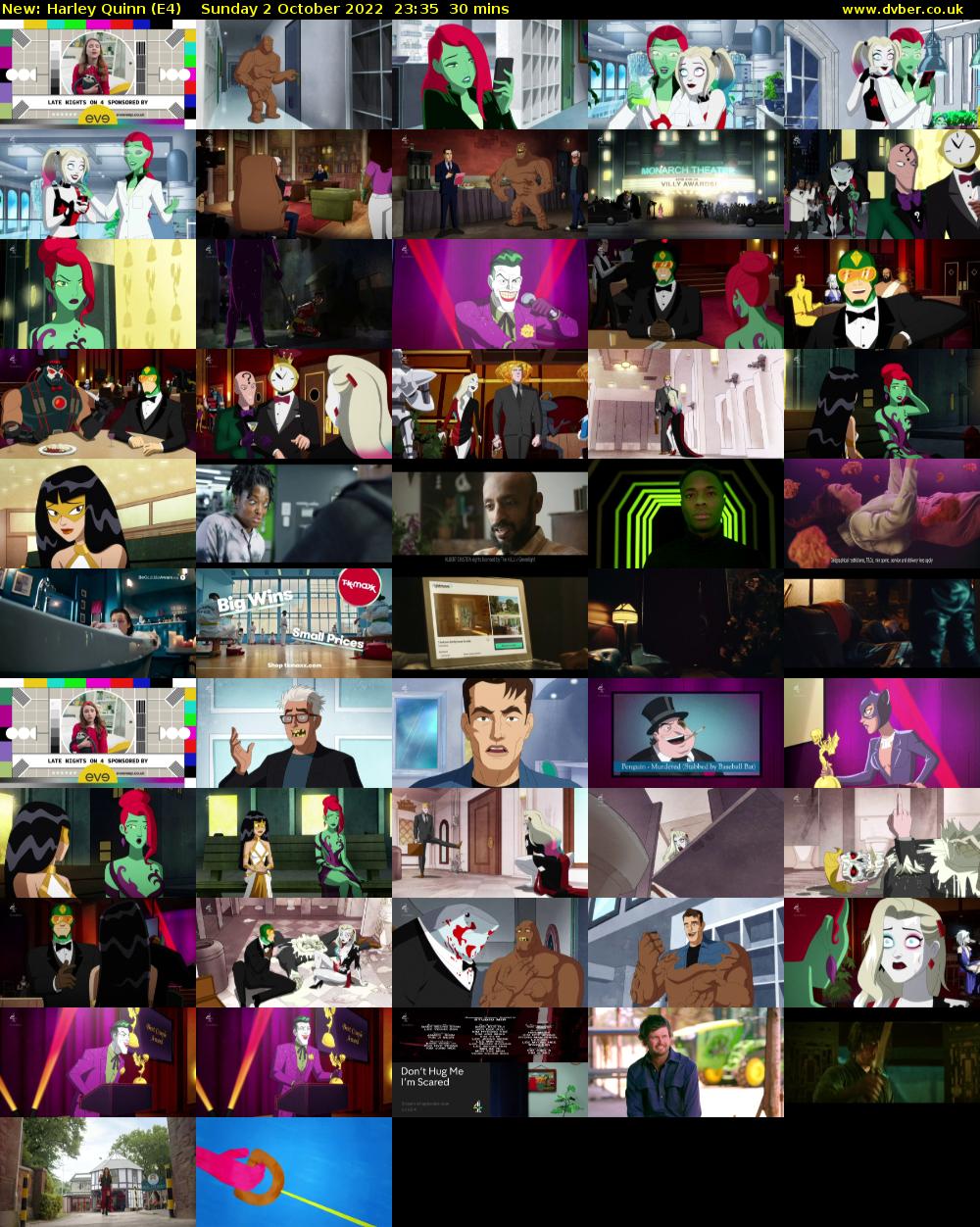 Harley Quinn (E4) Sunday 2 October 2022 23:35 - 00:05