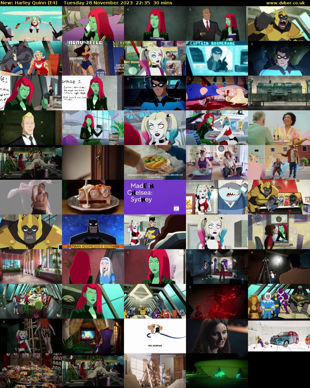 Harley Quinn (E4) Tuesday 28 November 2023 22:35 - 23:05