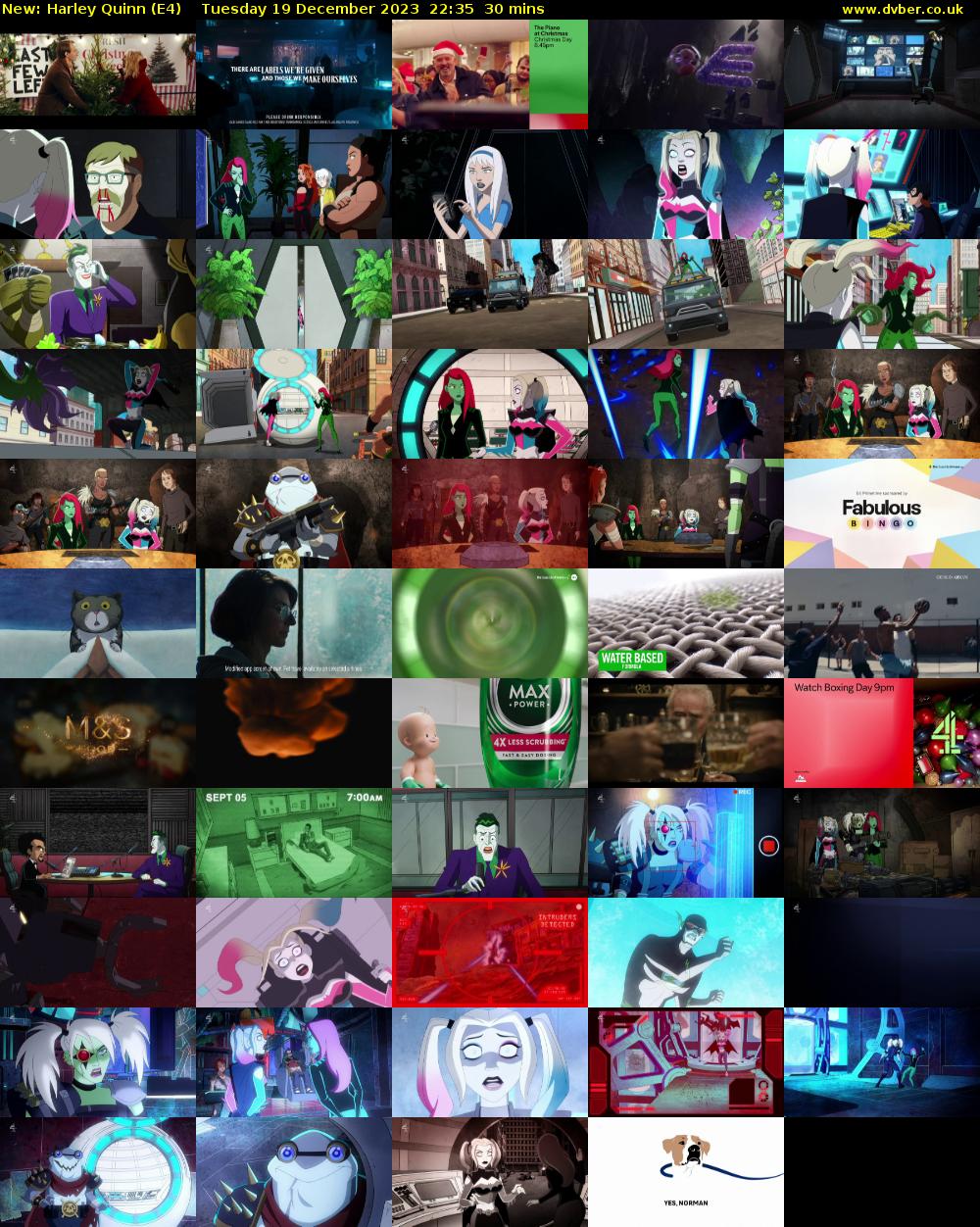 Harley Quinn (E4) Tuesday 19 December 2023 22:35 - 23:05