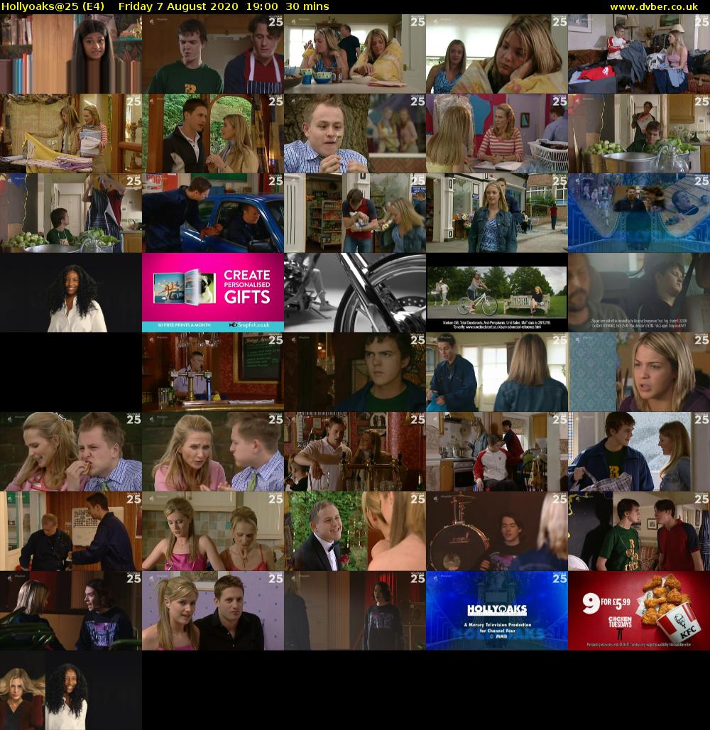 Hollyoaks@25 (E4) Friday 7 August 2020 19:00 - 19:30