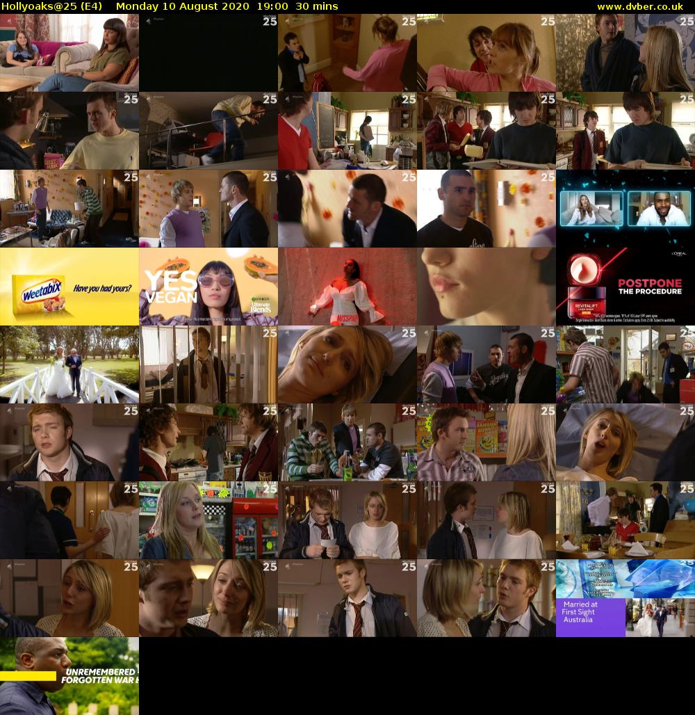 Hollyoaks@25 (E4) Monday 10 August 2020 19:00 - 19:30
