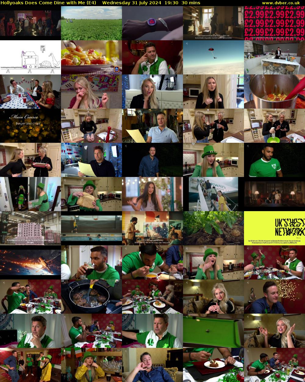 Hollyoaks Does Come Dine with Me (E4) Wednesday 31 July 2024 19:30 - 20:00