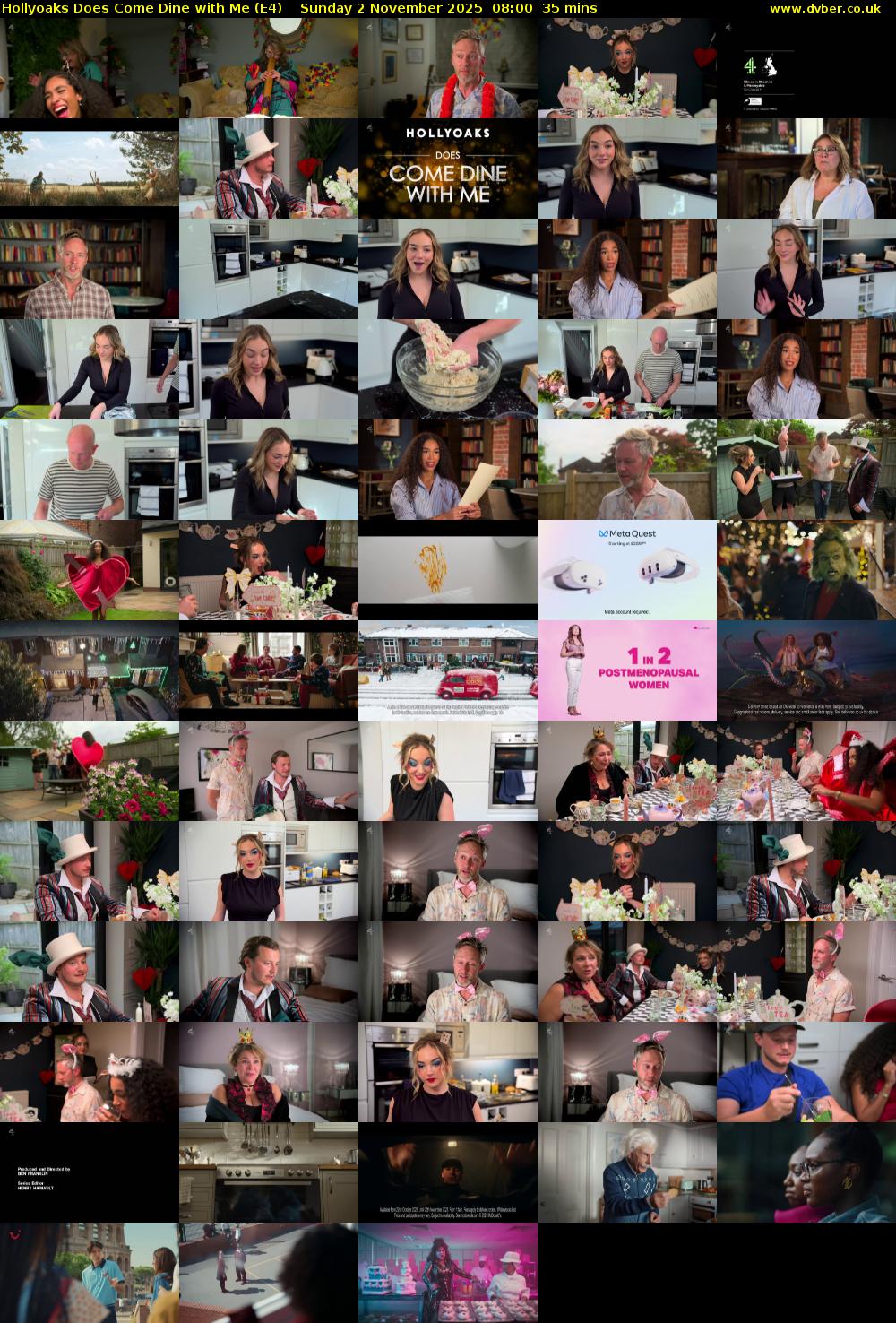 Hollyoaks Does Come Dine with Me (E4) Sunday 2 November 2025 08:00 - 08:35
