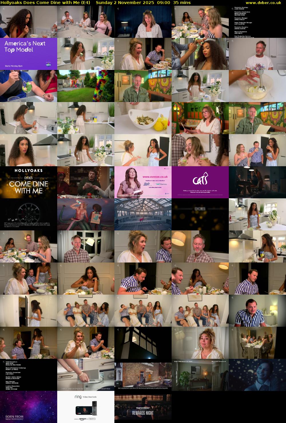 Hollyoaks Does Come Dine with Me (E4) Sunday 2 November 2025 09:00 - 09:35