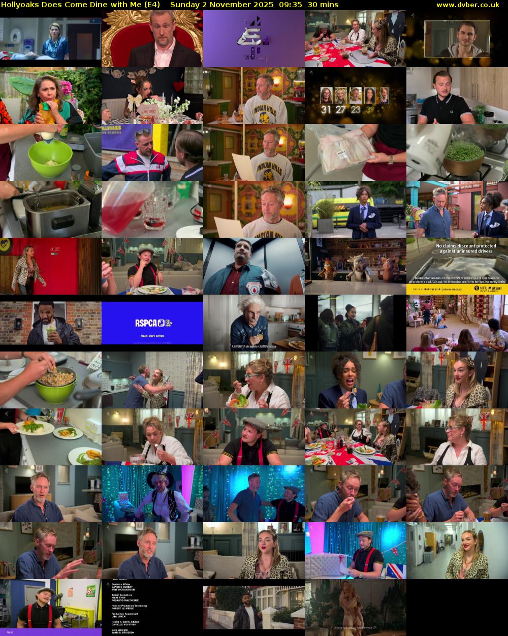 Hollyoaks Does Come Dine with Me (E4) Sunday 2 November 2025 09:35 - 10:05