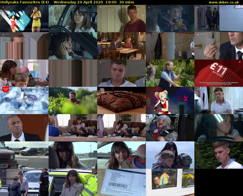 Hollyoaks Favourites (E4) Wednesday 29 April 2020 19:00 - 19:30