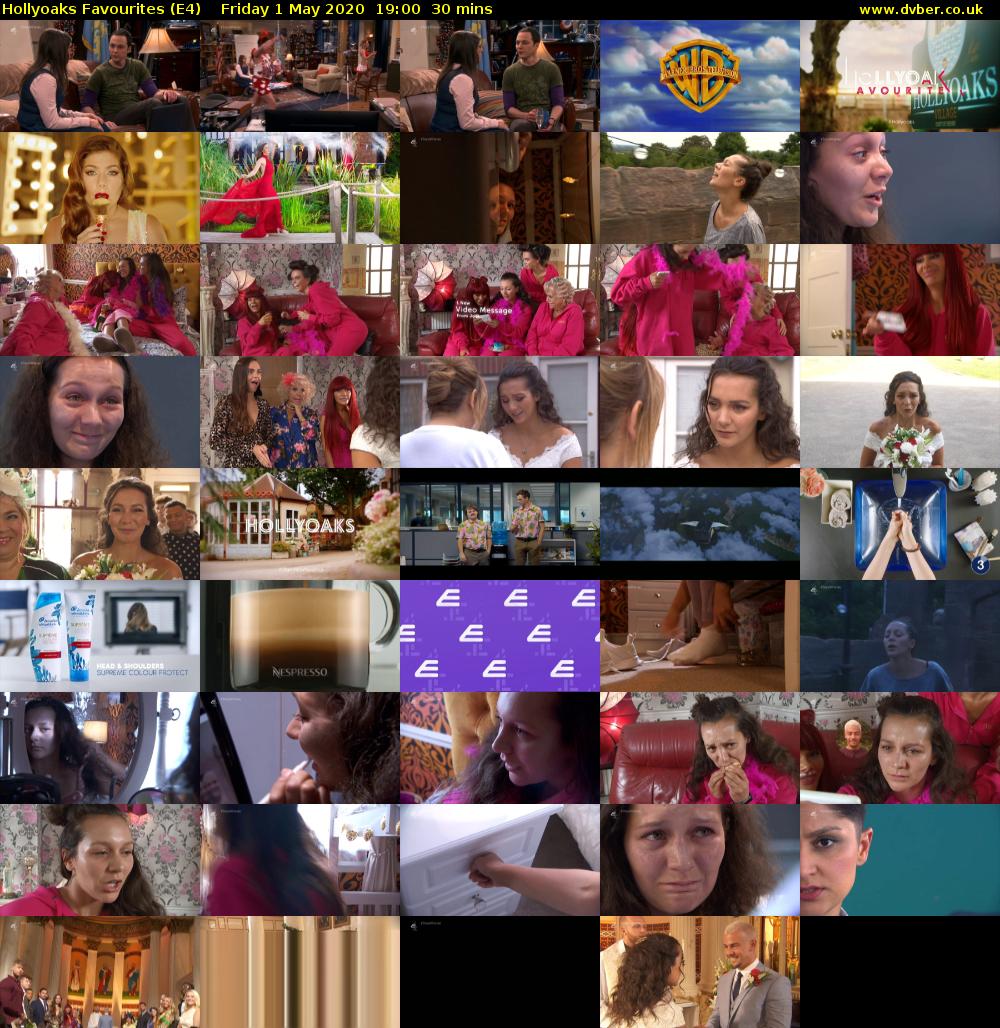 Hollyoaks Favourites (E4) Friday 1 May 2020 19:00 - 19:30