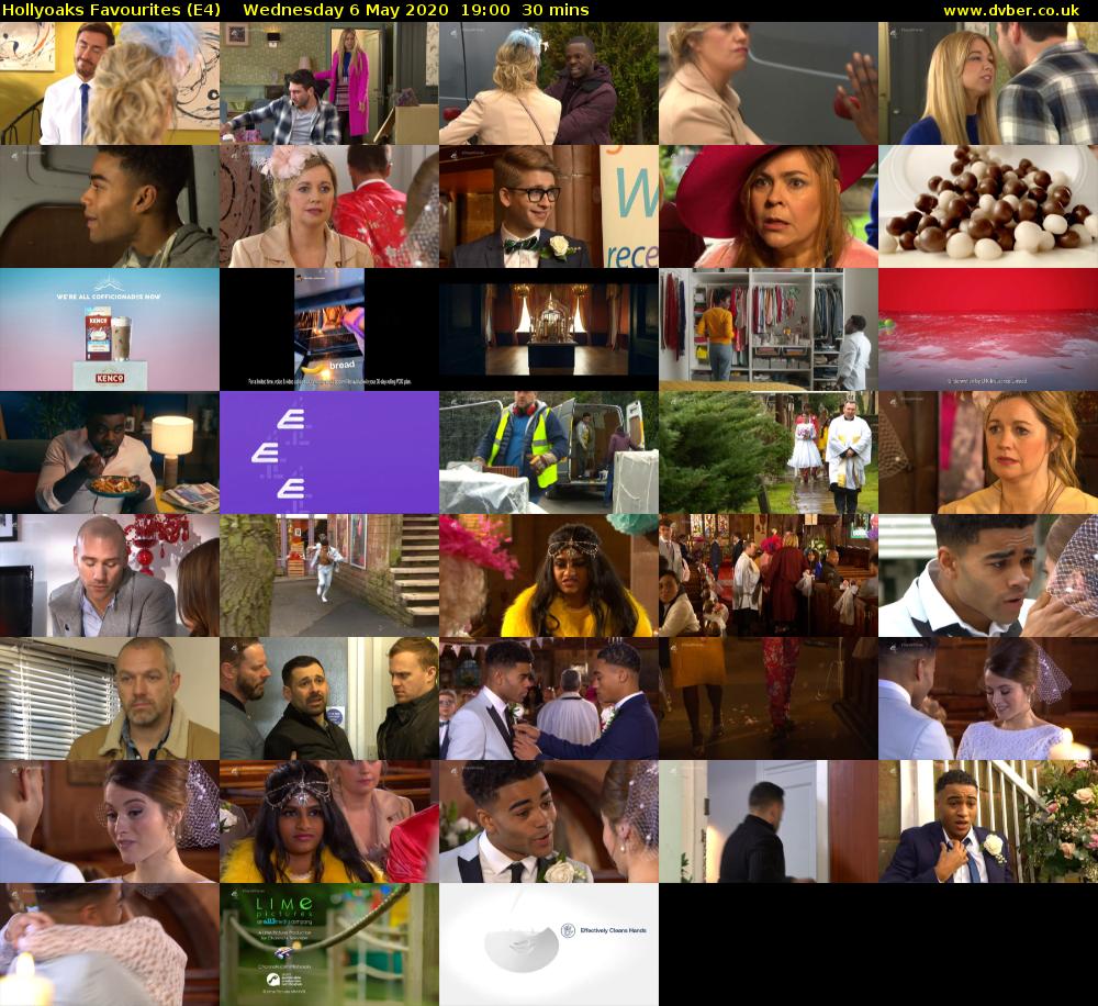 Hollyoaks Favourites (E4) Wednesday 6 May 2020 19:00 - 19:30