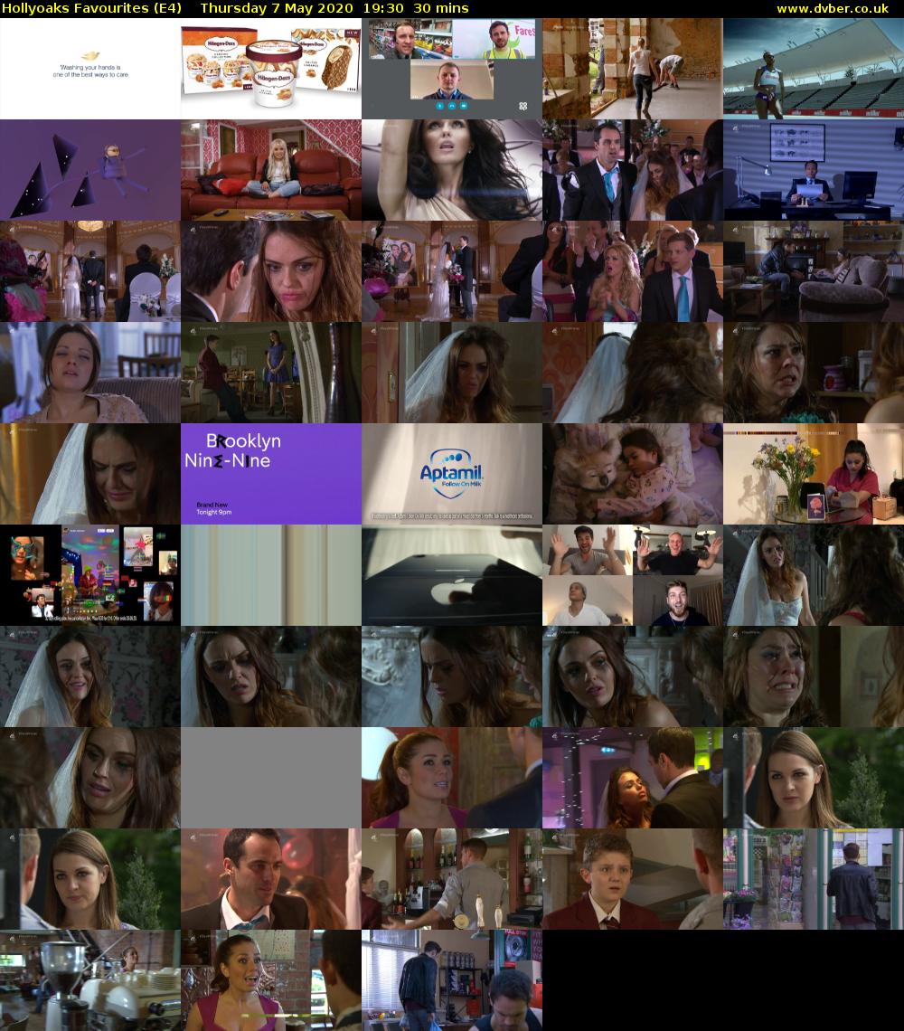 Hollyoaks Favourites (E4) Thursday 7 May 2020 19:30 - 20:00