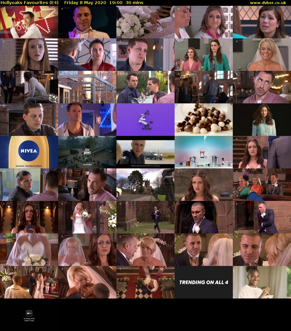 Hollyoaks Favourites (E4) Friday 8 May 2020 19:00 - 19:30