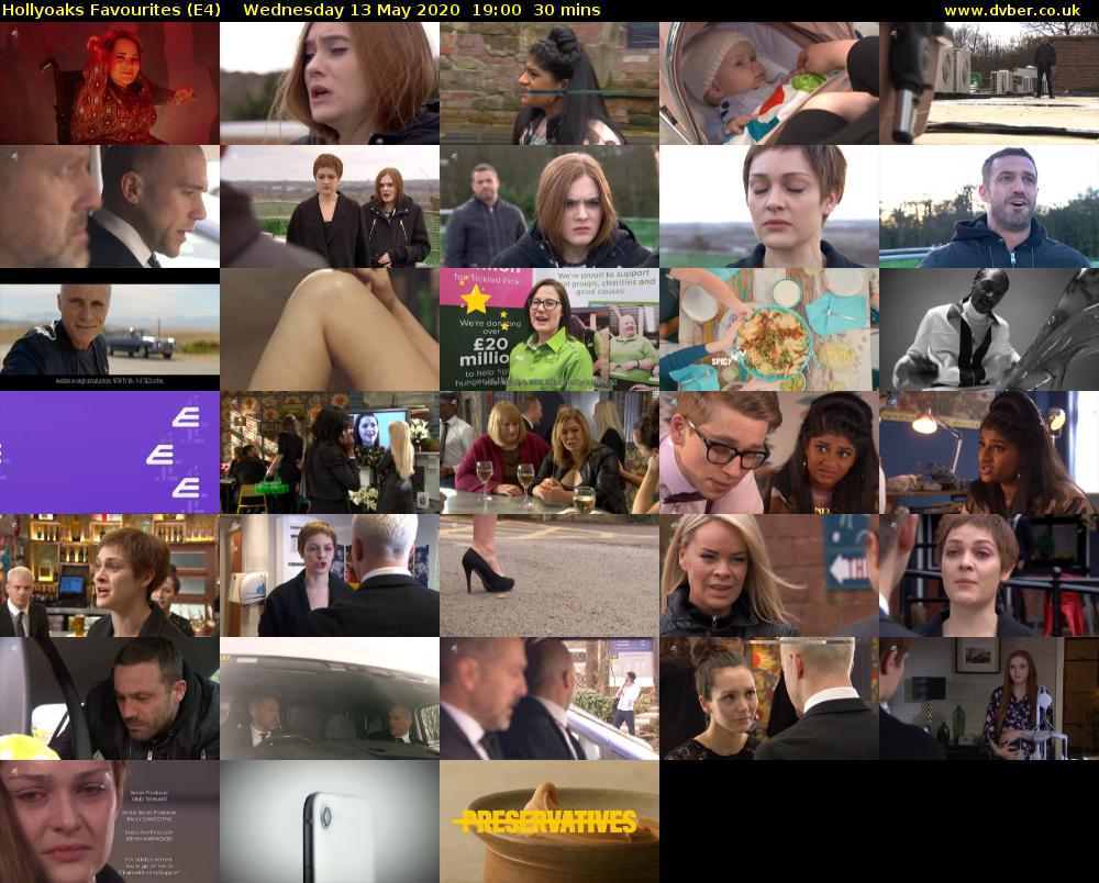 Hollyoaks Favourites (E4) Wednesday 13 May 2020 19:00 - 19:30