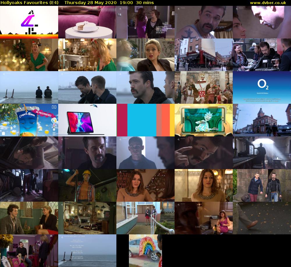 Hollyoaks Favourites (E4) Thursday 28 May 2020 19:00 - 19:30