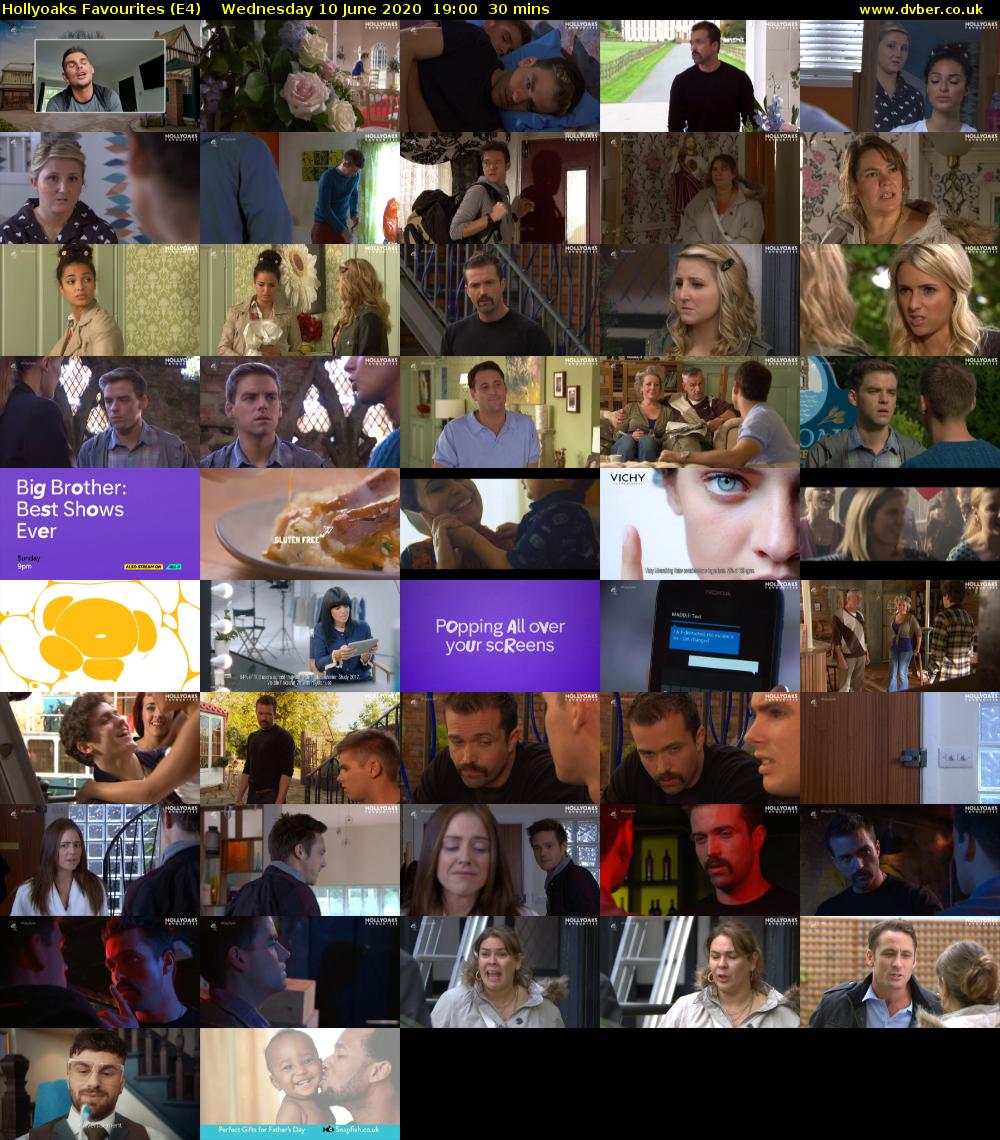 Hollyoaks Favourites (E4) Wednesday 10 June 2020 19:00 - 19:30