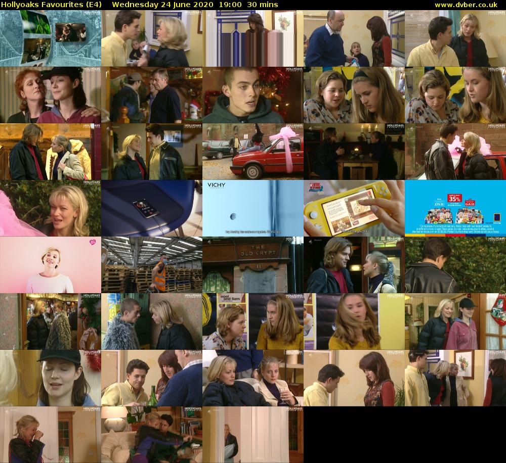 Hollyoaks Favourites (E4) Wednesday 24 June 2020 19:00 - 19:30