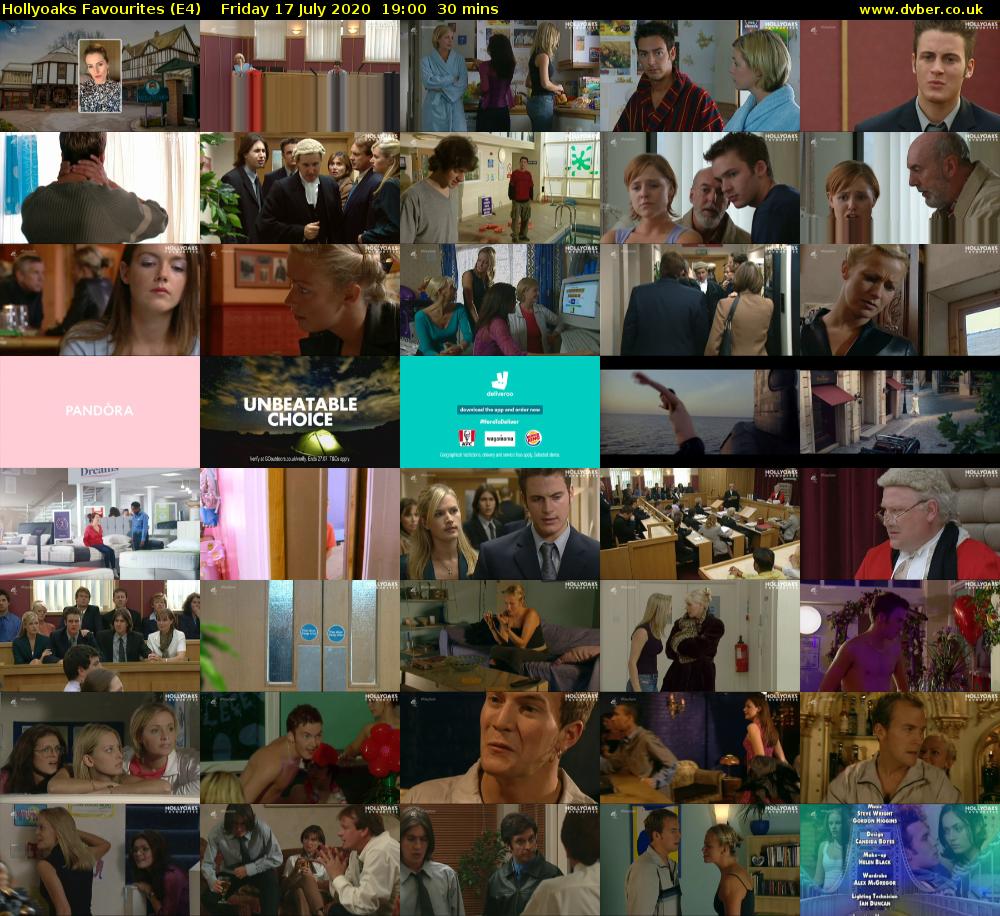 Hollyoaks Favourites (E4) Friday 17 July 2020 19:00 - 19:30