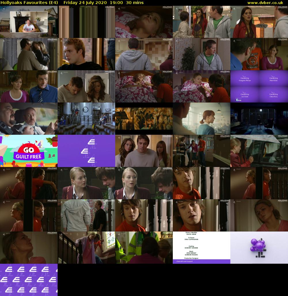 Hollyoaks Favourites (E4) Friday 24 July 2020 19:00 - 19:30