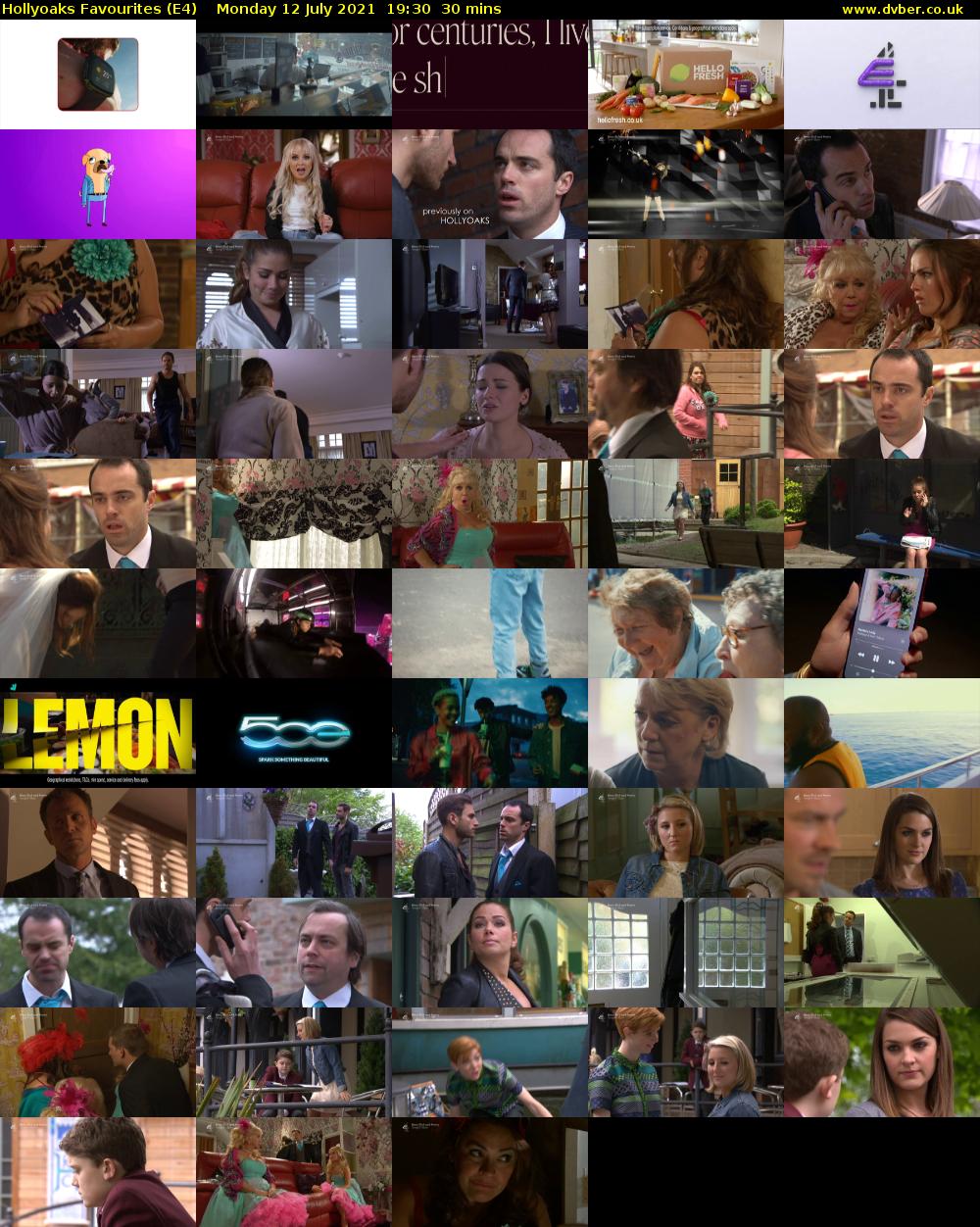 Hollyoaks Favourites (E4) Monday 12 July 2021 19:30 - 20:00