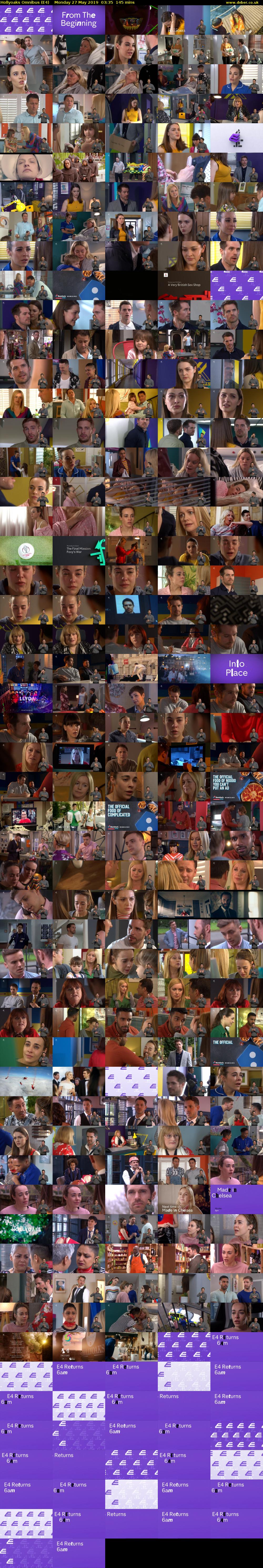 Hollyoaks Omnibus (E4) Monday 27 May 2019 03:35 - 06:00