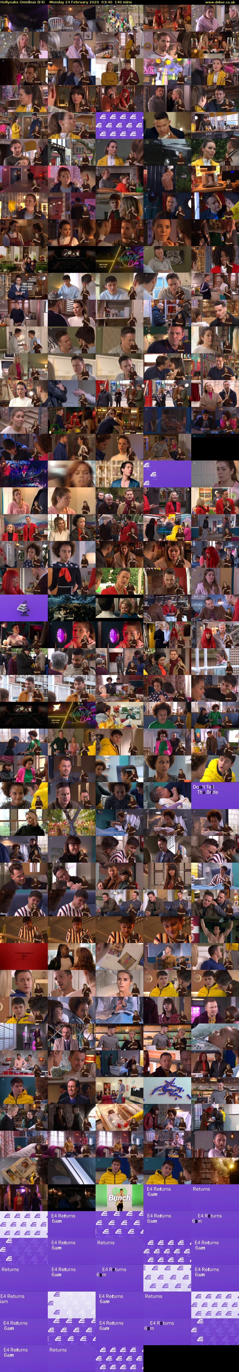 Hollyoaks Omnibus (E4) Monday 24 February 2020 03:40 - 06:00