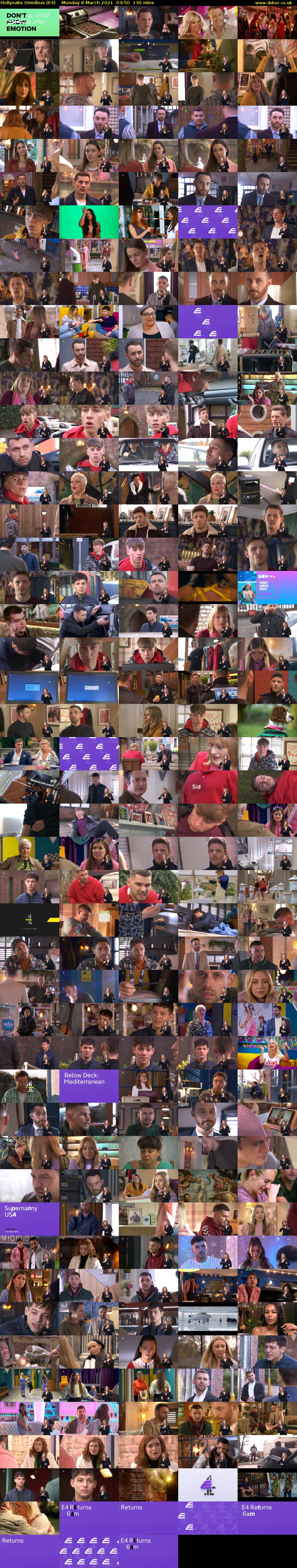 Hollyoaks Omnibus (E4) Monday 8 March 2021 03:50 - 06:00
