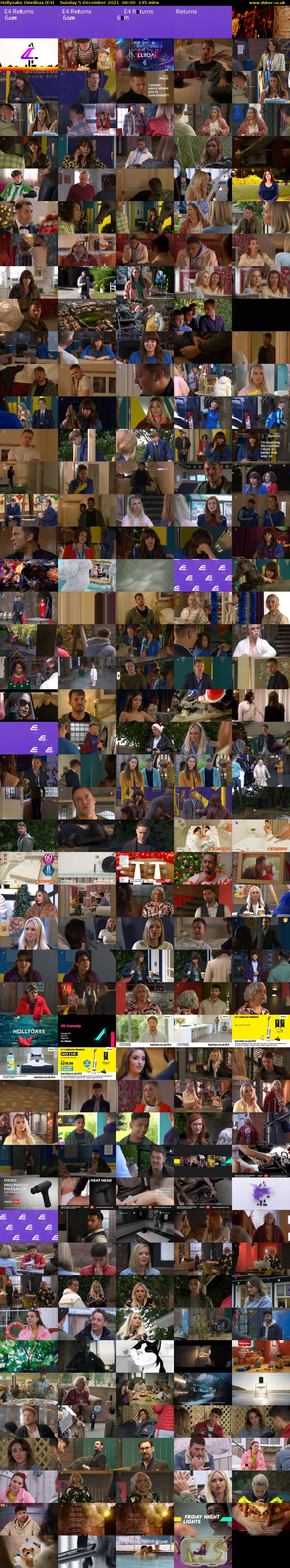 Hollyoaks Omnibus (E4) Sunday 5 December 2021 06:00 - 08:25