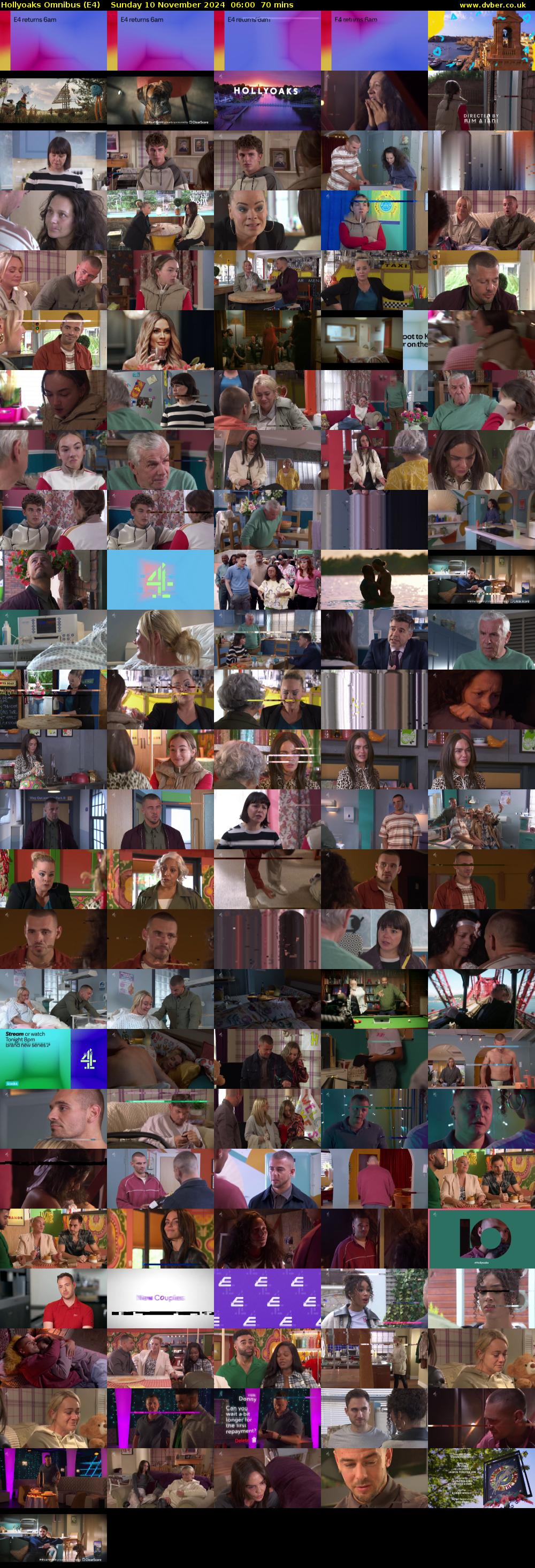 Hollyoaks Omnibus (E4) Sunday 10 November 2024 06:00 - 07:10